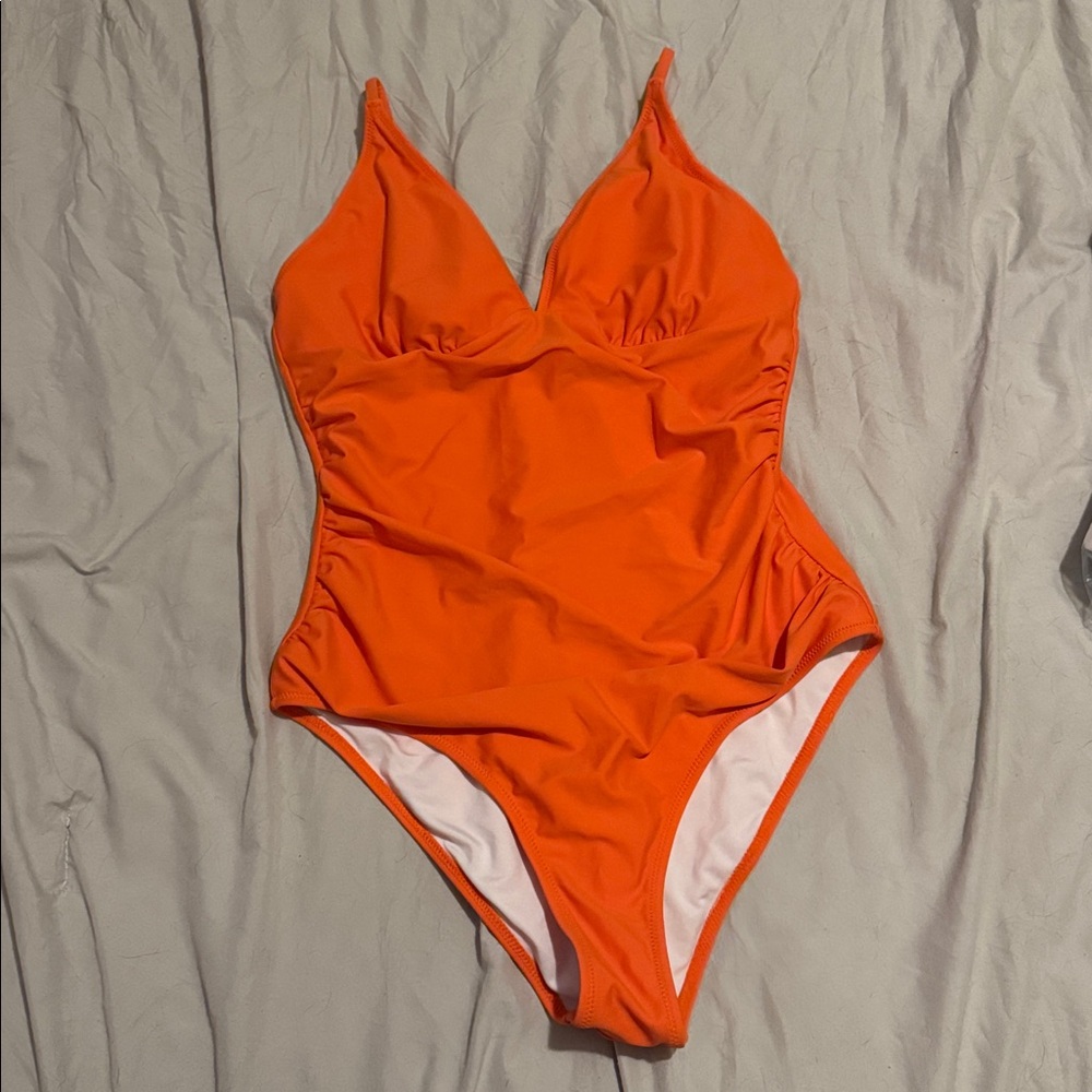 Vibrant Orange One-Piece Swimsuit